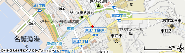 名護城入口周辺の地図