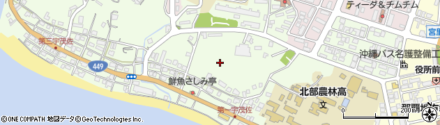 沖縄県名護市宇茂佐周辺の地図