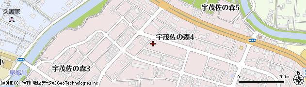 沖縄県名護市宇茂佐の森周辺の地図