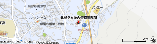 新川ダム周辺の地図