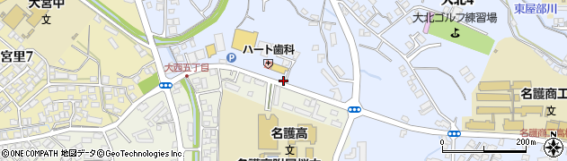 名護高校前周辺の地図