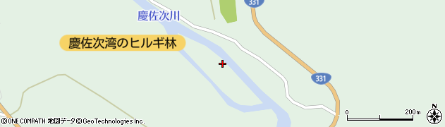 慶佐次湾のヒルギ林周辺の地図