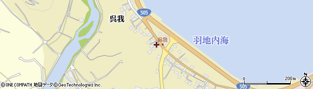 呉我公民館周辺の地図
