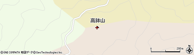 高鉢山周辺の地図