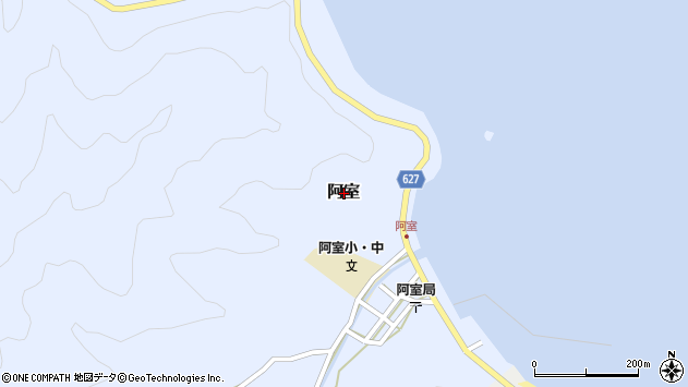 〒894-3632 鹿児島県大島郡宇検村阿室の地図