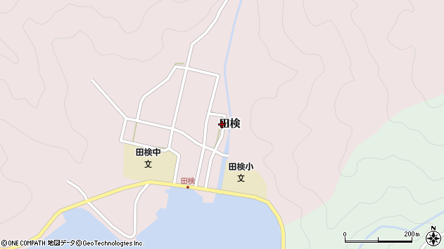 〒894-3303 鹿児島県大島郡宇検村田検の地図