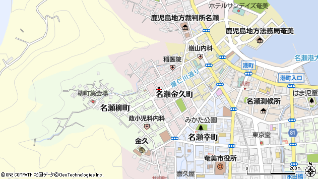 〒894-0031 鹿児島県奄美市名瀬金久町の地図