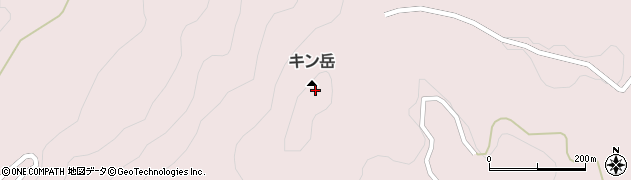キン岳周辺の地図