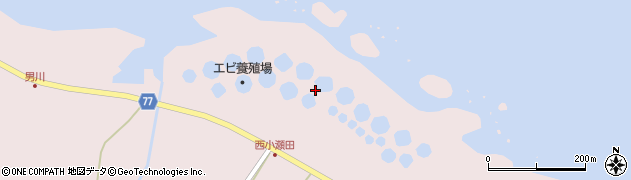 鹿児島マリナーズ株式会社　小瀬田養殖場周辺の地図