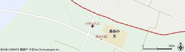 小平山入口周辺の地図