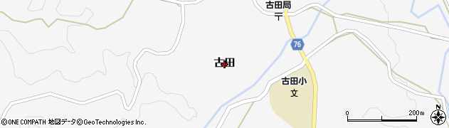 鹿児島県西之表市古田周辺の地図