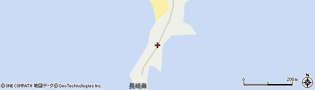 薩摩長崎鼻灯台周辺の地図