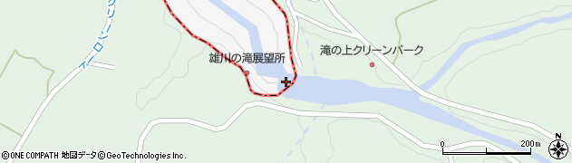 雄川滝周辺の地図