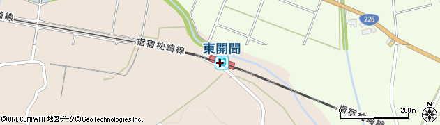 東開聞駅周辺の地図