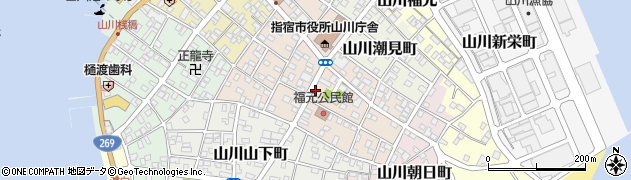 鹿児島県指宿市山川新生町周辺の地図