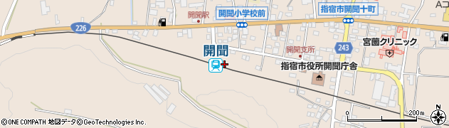 開聞駅周辺の地図