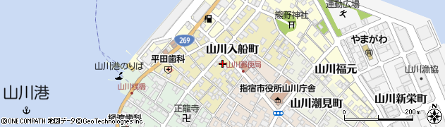 鹿児島県指宿市山川入船町周辺の地図