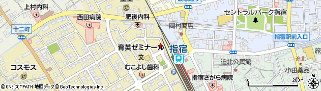 指宿駅西口ポケットパーク周辺の地図