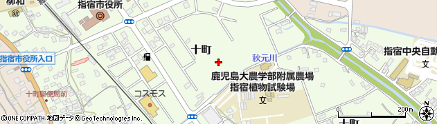鹿児島県指宿市十町周辺の地図