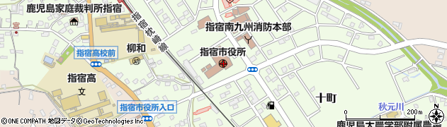 指宿市役所周辺の地図
