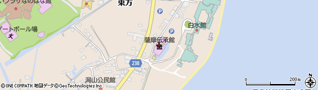 薩摩伝承館周辺の地図