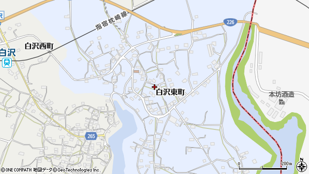 〒898-0091 鹿児島県枕崎市白沢東町の地図