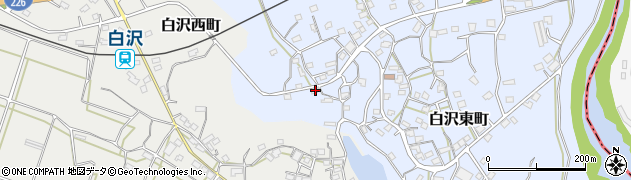 鹿児島県枕崎市白沢東町94周辺の地図