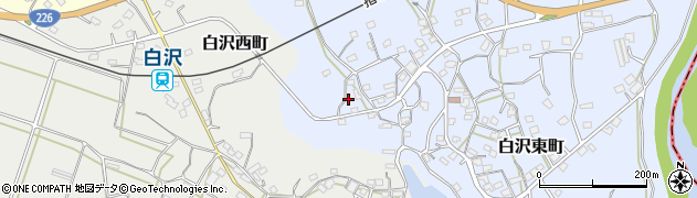 鹿児島県枕崎市白沢東町59周辺の地図