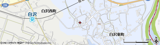 鹿児島県枕崎市白沢東町69周辺の地図