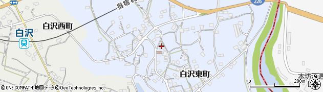 鹿児島県枕崎市白沢東町198周辺の地図