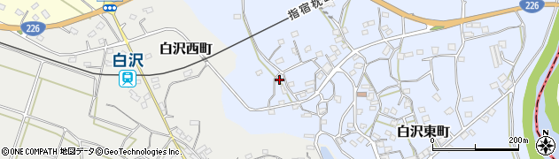 鹿児島県枕崎市白沢東町58周辺の地図