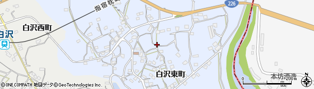 鹿児島県枕崎市白沢東町176周辺の地図
