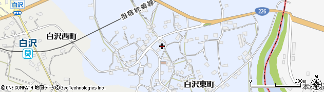 鹿児島県枕崎市白沢東町192周辺の地図