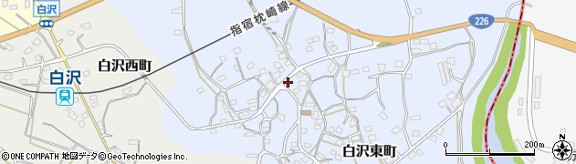 鹿児島県枕崎市白沢東町196周辺の地図