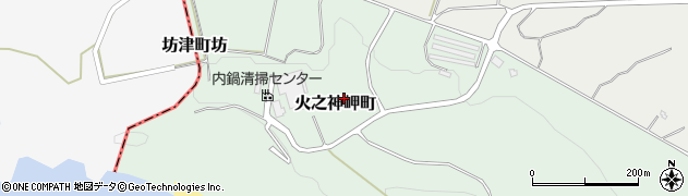 鹿児島県枕崎市火之神岬町周辺の地図