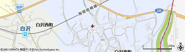 鹿児島県枕崎市白沢東町51周辺の地図