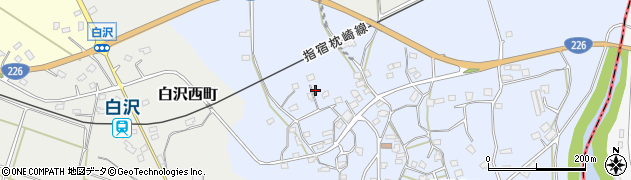 鹿児島県枕崎市白沢東町44周辺の地図