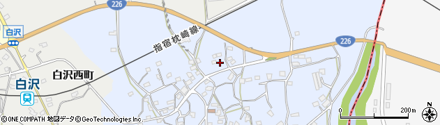 鹿児島県枕崎市白沢東町147周辺の地図