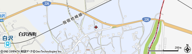 鹿児島県枕崎市白沢東町155周辺の地図