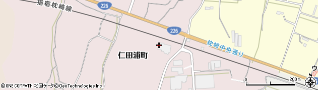 鹿児島県枕崎市仁田浦町周辺の地図
