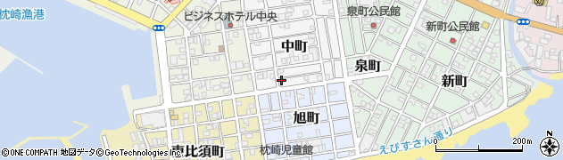 鹿児島県枕崎市中町76周辺の地図