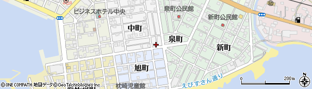 鹿児島県枕崎市中町284周辺の地図