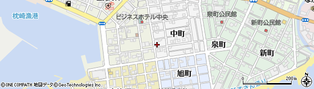 鹿児島県枕崎市中町56周辺の地図