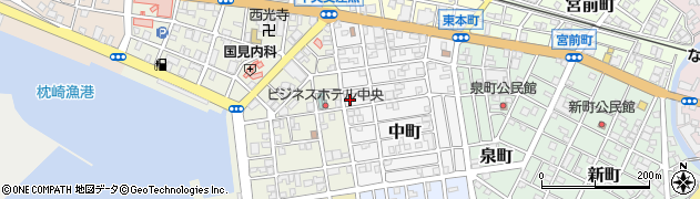 鹿児島県枕崎市中町31周辺の地図