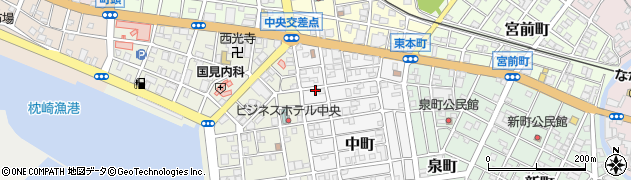 鹿児島県枕崎市中町21周辺の地図