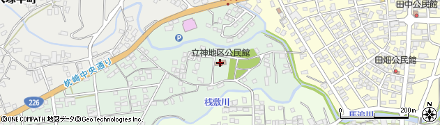 枕崎市　立神センター周辺の地図