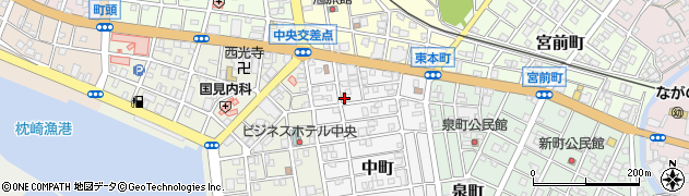 鹿児島県枕崎市中町200周辺の地図