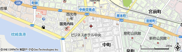 鹿児島県枕崎市中町15周辺の地図
