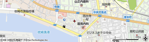 鹿児島県枕崎市折口町周辺の地図