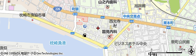 鹿児島県枕崎市折口町周辺の地図